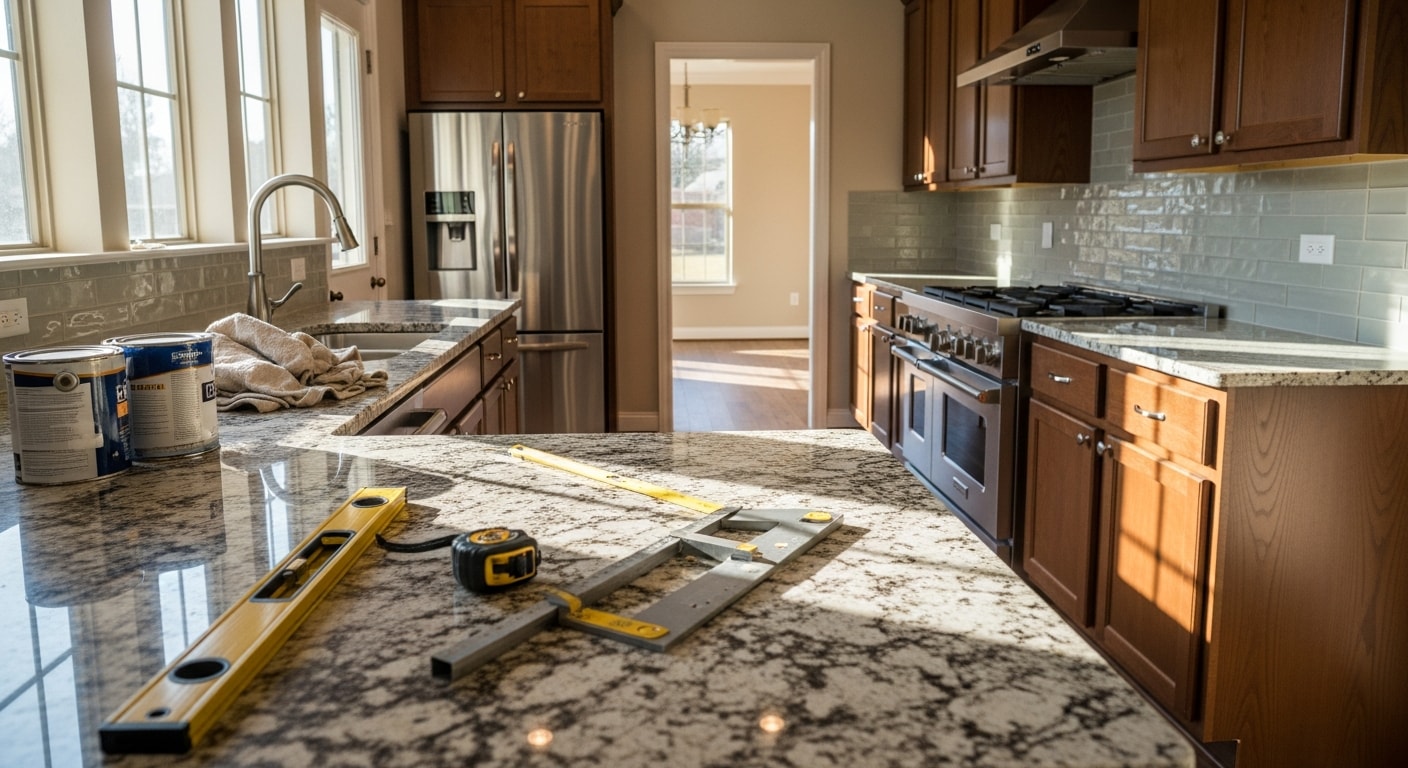 General contractor team working on residential construction project
